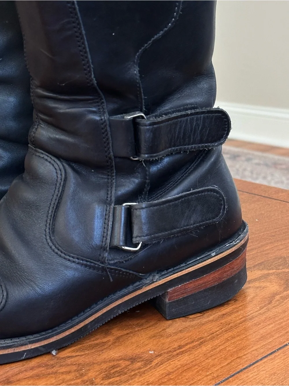 Chippewa 27862 Rally Engineer Boots Men’s 9.5D Made in USA Black Leather